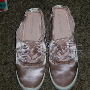 Satin blush pink shoes